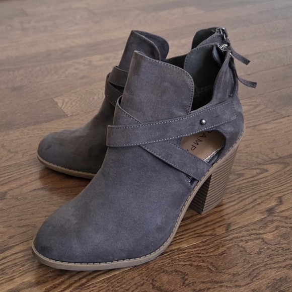 NEW Rampage Ram-Vedette Charcoal Ankle Booties Size 8 - Picture 2 of 7